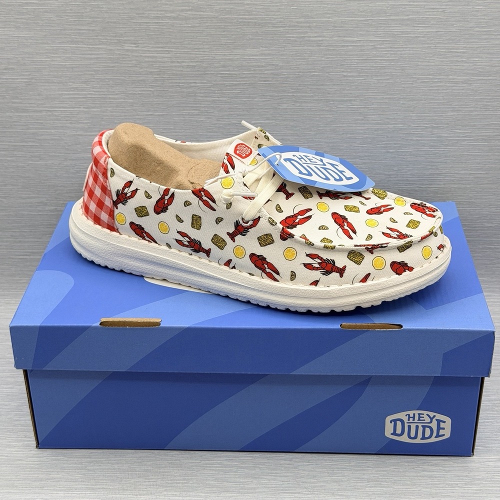 Hey Dude Wendy Women's 9 Crawfish Boil Shoes Cajun Louisiana Limited Edition